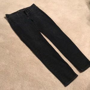 Bebe straight leg jeans. Dark dark blue.